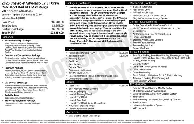 chevrolet silverado ev 2026 1GC400EL6TU403496 image chevrolet silverado ev 2026 1GC400EL6TU403496 image